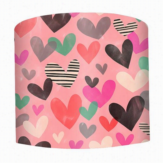 Heart To Heart Lamp Shade - 11""hx9.5&quto;"w, Pink