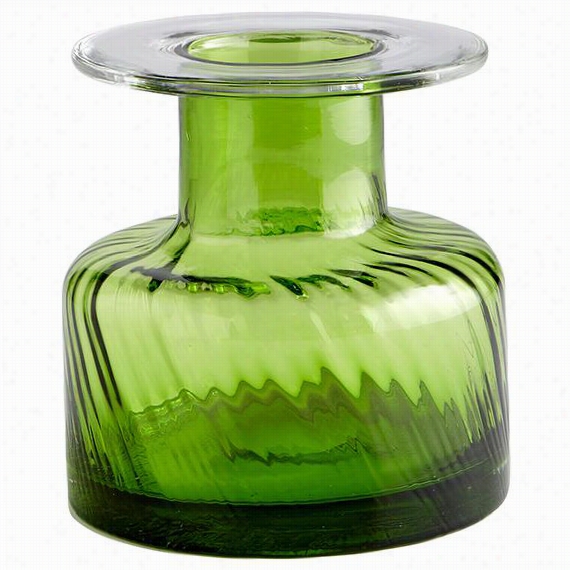 Helga Vase - 7.5""hx7""diameter, Green