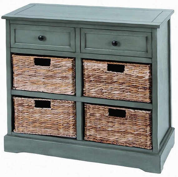 Jefferson 2-drawre 4-absket Cabinet  -28""hx30&suot;"wx13quot;"d, Blue