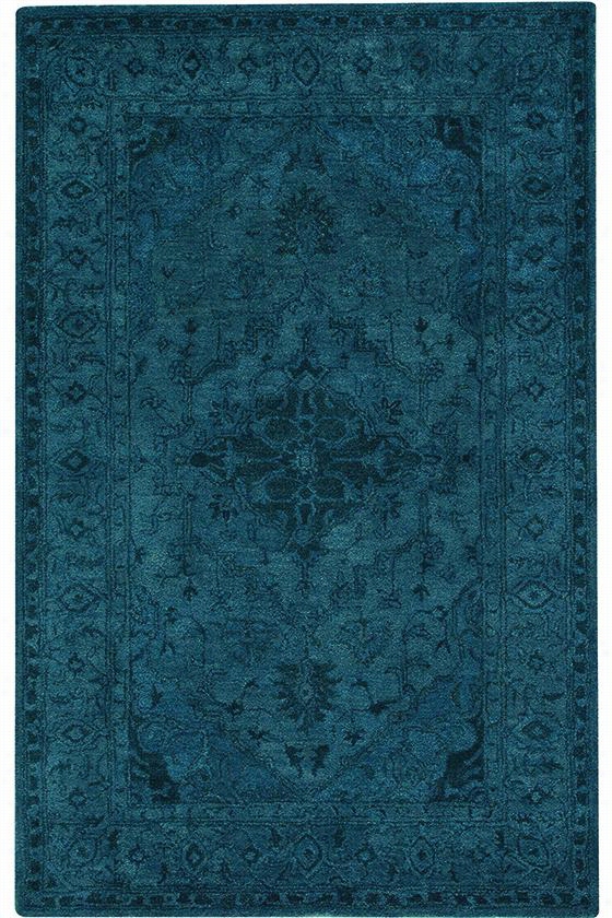 Kingdom Wool Rae A Rug - 7'9&quuot;"round, Azure