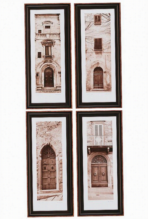 La Porta Wall Art - Set Of 4 - Regular Of 4, Black