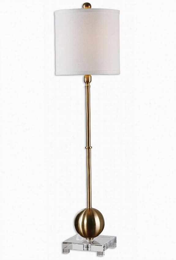 Laton Buffet Lamp - 35""hx9""diameter, Ivory