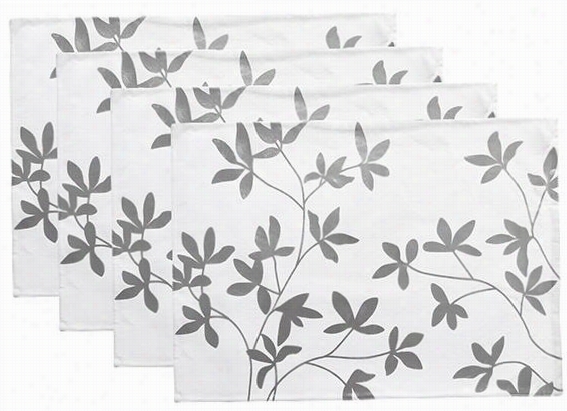 Leaf Placemats - Set Of 4 - Se T Of Four, White