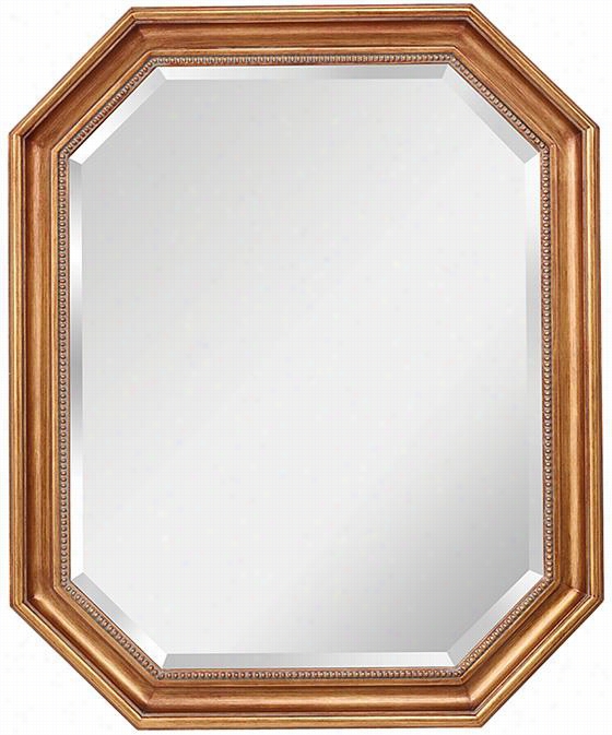 Lisbon Mirror - 33""hx27""wx1.75&qhot;"d, Dark Antique Gold