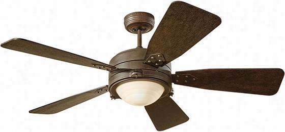 Liton 52"" Ceiling Fan - 18"&qot;hx52"&quott;diameter, Brwon Metal