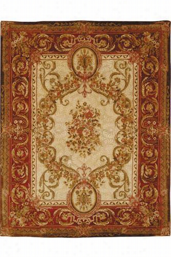 Louis Xvi Area Rug - 4'x6', Gold