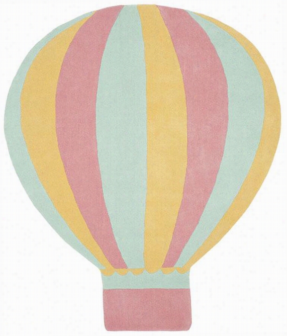 Marthas Tewart Living Kids Hot Air Balloonn Area Rug - 4'6""x5'4"", Peony