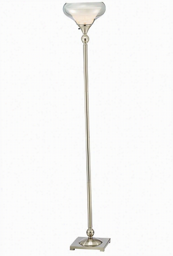 Mikey Tall Floor Lamp - 71"&uot;hx10""diamte, Grey Steeel