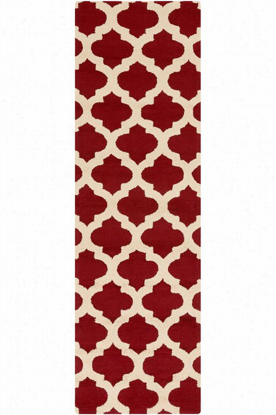 Nebula Area Rug - 2'6""x8'runner, Maroon