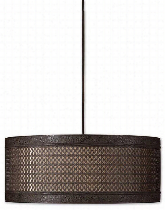 Ne W Orleans Pendant -  3 Light Shade, Brown