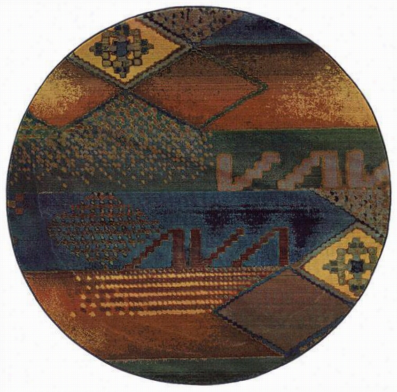 Oriental Weavers Lodge Area Rug - 8' Round, Multi