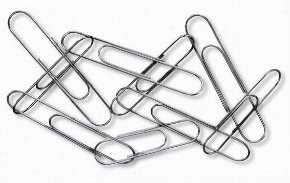 Paper Clips Wal Sculpture  38hx27wx6d, Gray