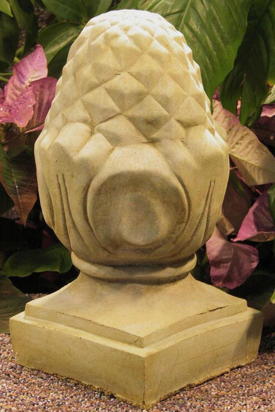 Pineapple Finial Statue - Small - 11.75hx6wx6d, Bronze