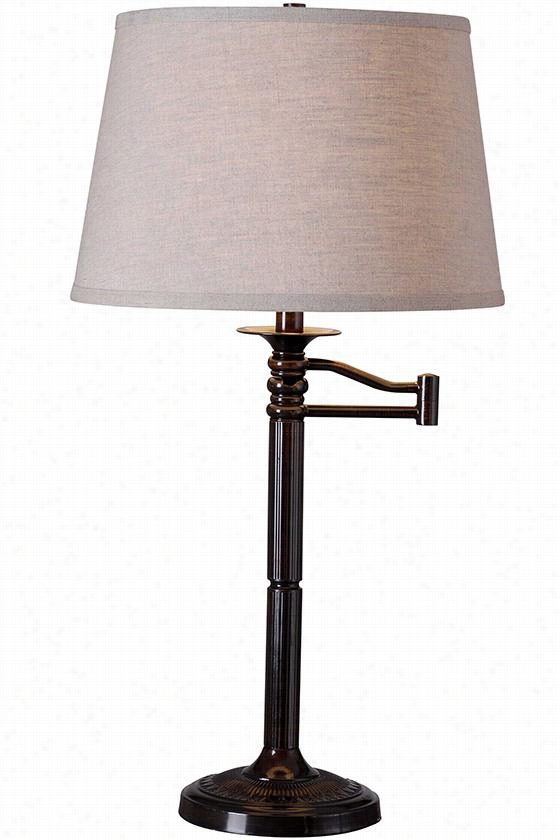 Riverside Swinga-rm Table Lamp - 29""hx15""wx15&uqot;"d, Copper