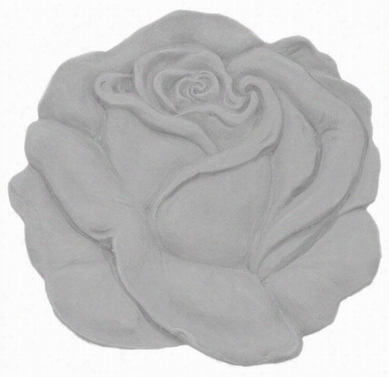 Rose Stepstone - 1.5hx11.5wx11.5, Antique Gray