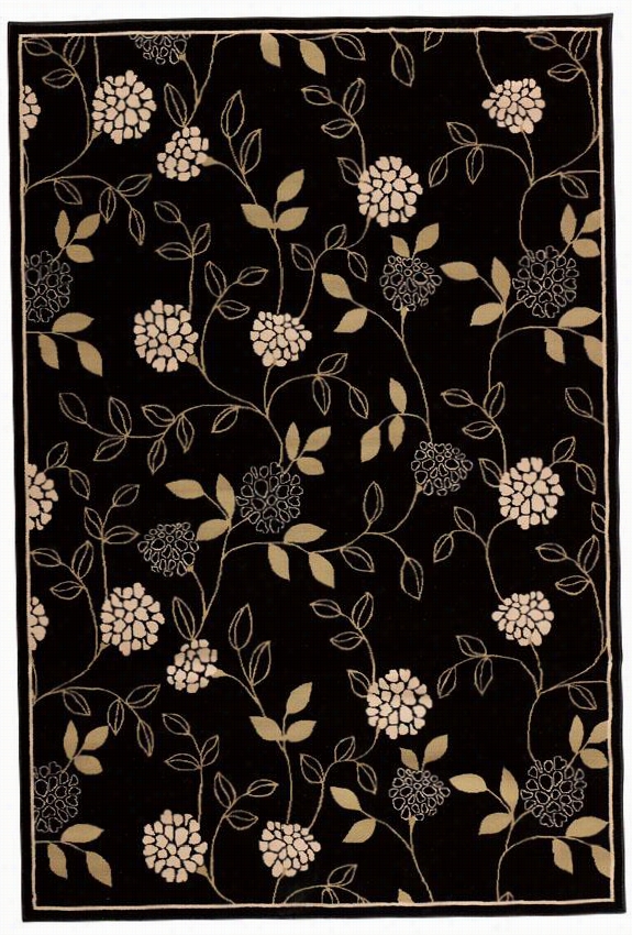 Rosela Area Rug  - 2'3"&quo;x7'9""runner, Black