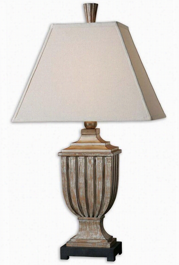 Savianotable Lamp - 34.75&qquot;"hx12.5""wx19&qult;"d, Beige