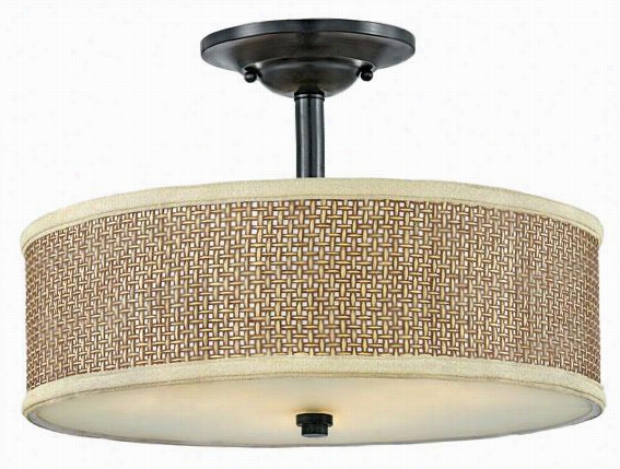 Serehity Semi-flush Mount - 3-light/smi Fls, Black