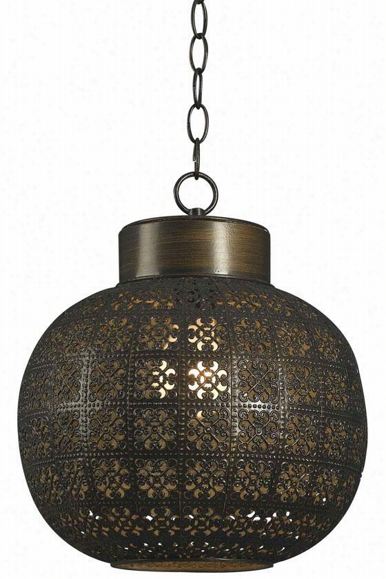 Seivlle Pendant - Round 13x10, Bronze Brozbe