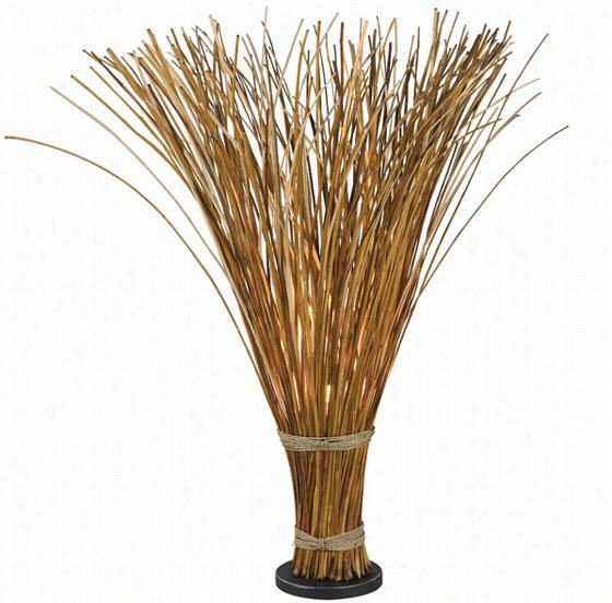 Sheaf Floor Lamp - 46""h, Natrual Reed