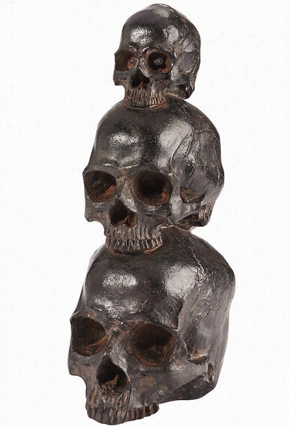 Stacking Skulls - 2"&;quot;hx5""wx4""d, Gray