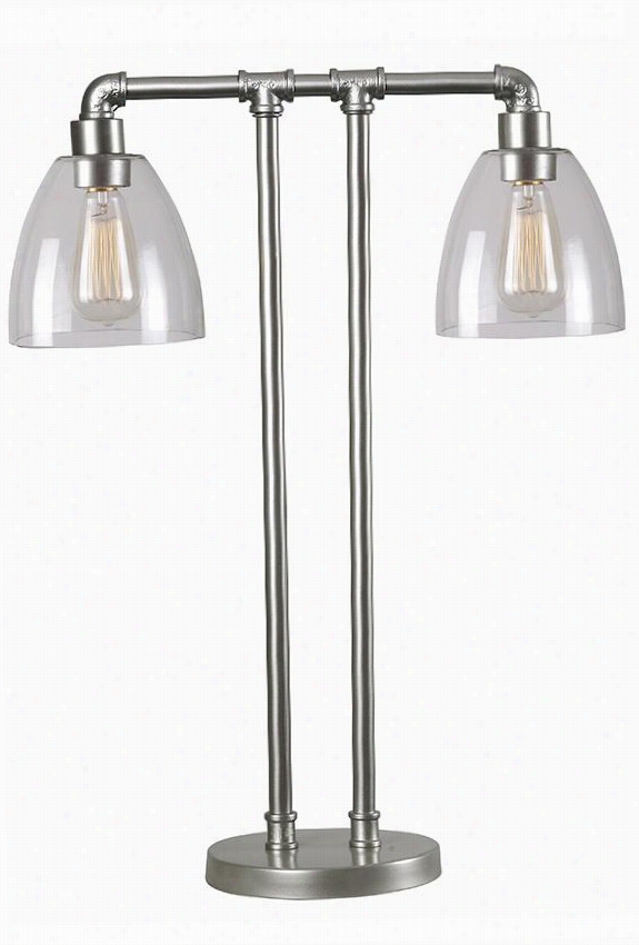 Mist Fitter Table Lamp - 27""hx20 .5""wx8""d, Galvanized Metalx