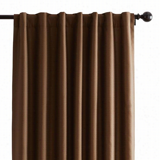 Textured Bacck Tab Thermal Curtain Panel - 95&quott;&quo;hx42""w, Brown