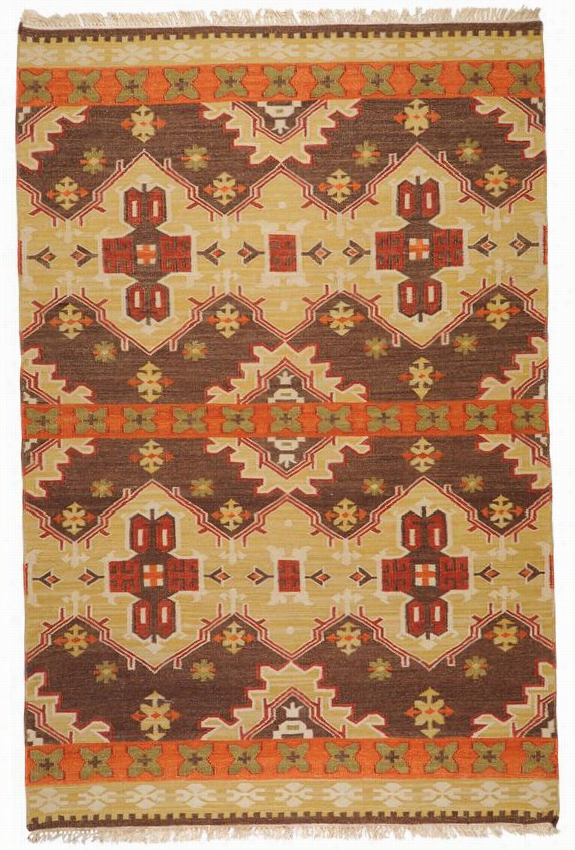 Thatch Area Rug - 3'6""5x'6"", Chocolate Brown