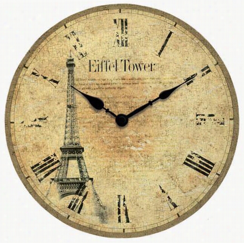 Timepiece - Eiffel Tower Wall Clock - Wall, Silver