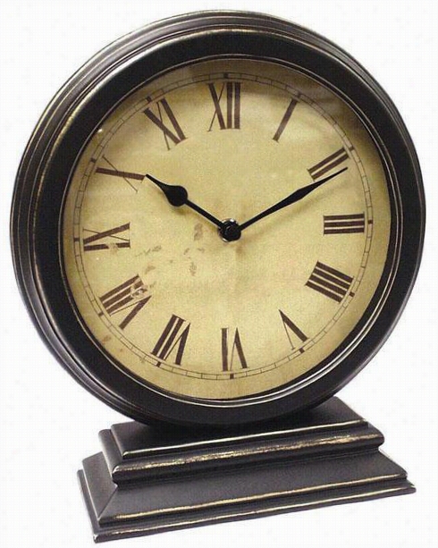 Timepiece - Round T Able Clock - 10""hx9""w, Murky