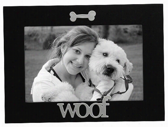 Woof Picture Frame - 6&quo;t";hx8.25""wx1&quoy;"d, Blacck