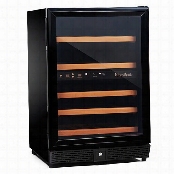 50-bottle Dual Surface Bounded By Parallel Circles  Compresssor Wine Cooler - 34""hx23""x23""d, Negro