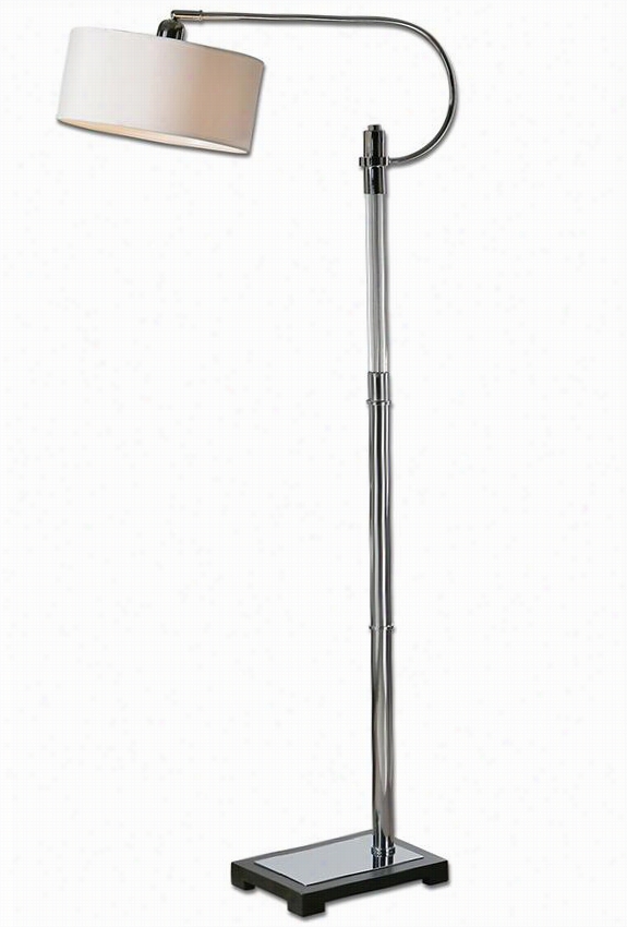 Adara Floor Lamp - 62""hx29""diamete, Steel Gay Chrome