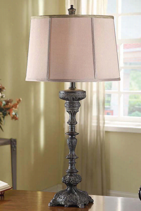 Adella Table Lamp - 34&quott;"hx16""diamete, Brown