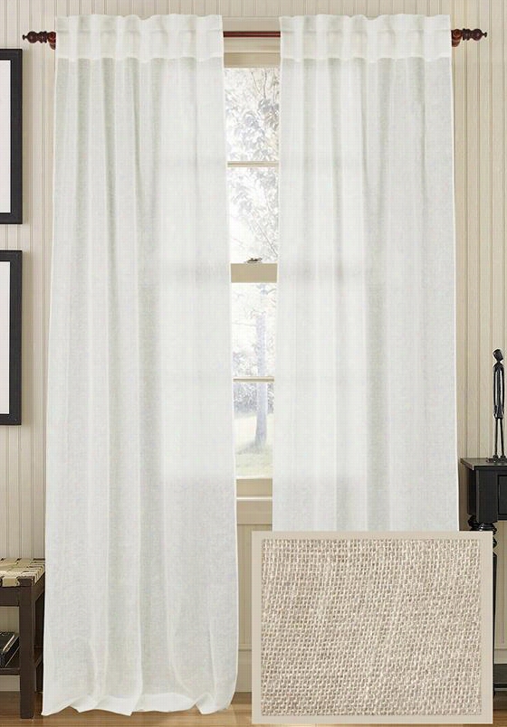 Airie Sheer Curtain Panel - 96"&qjot;hx54""w, Ivory