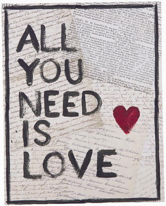 All You Need Is Lover Wall Art - 20""hx16""wx2"&;quot;d, Austin Biev