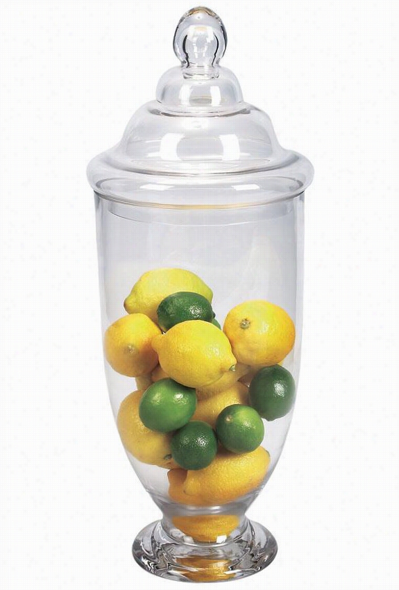 Apothecary Jar - 23""hx9""wx9""d, Clear Glass