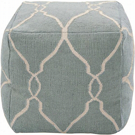 Argpnne Pouf - 18&quoot;"hx18""wx18""d, Slate Blue