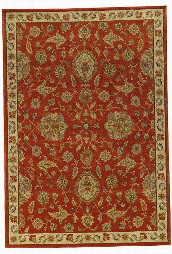 Bardello Area Rug - 5'3""x7'6"" , Red