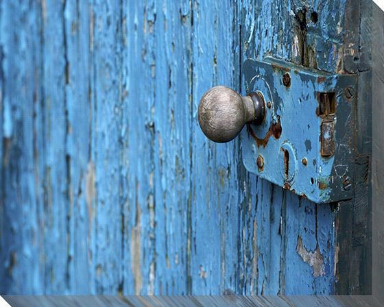 Blue Door Detail Wall Art - 16""hx20""wx1.5"&qhot;d, Unknown