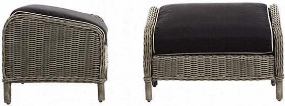 Brighton Cove Ottomans - Set  Of 2 - Set Of Two, Smoke / Black