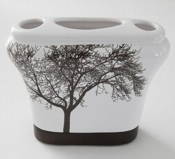 Brown Tree Toothbrush Holder - 5hx6wx2d, Brown