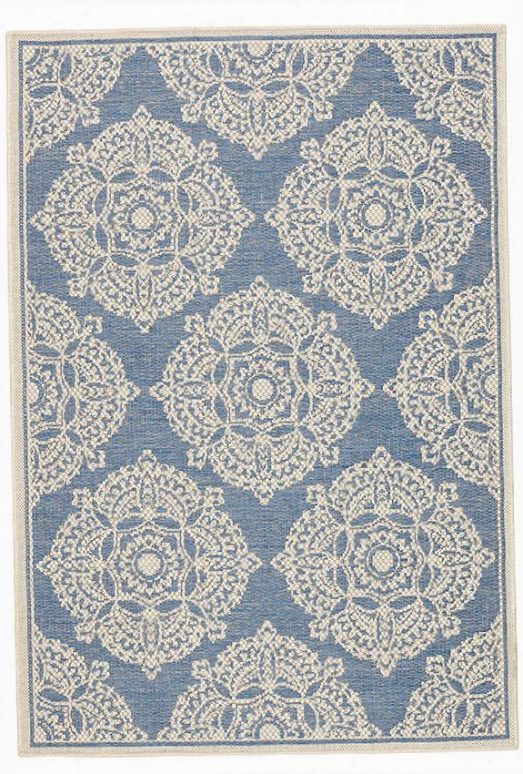 Cle O Area Rug - 5'3""x7'6"", Blue