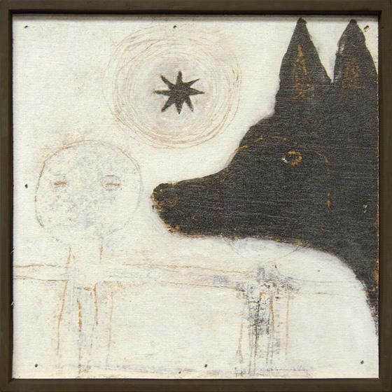 Dog Little Wall Art - 8.25hx8.25w, Browwn