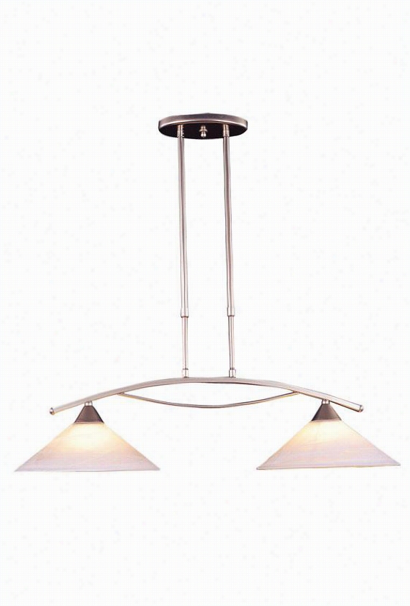 Elli Sson 31""w Island Light - -ilght, Silver