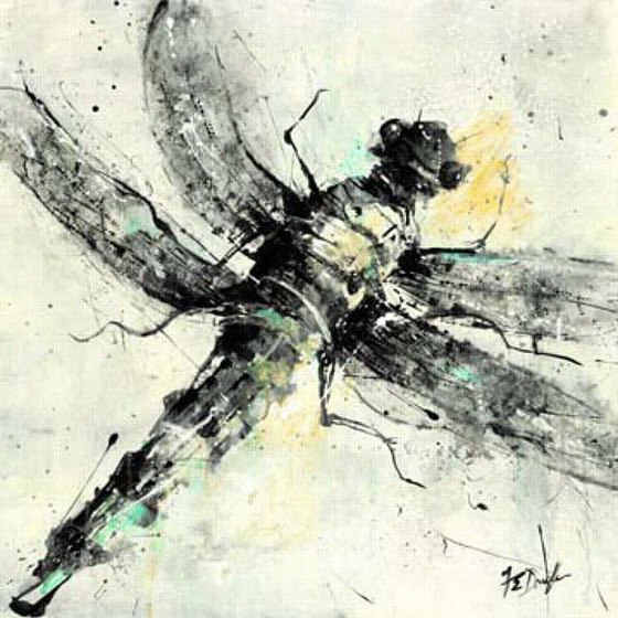 Entomklogy Wall Art Collection - Dragonfly, Green