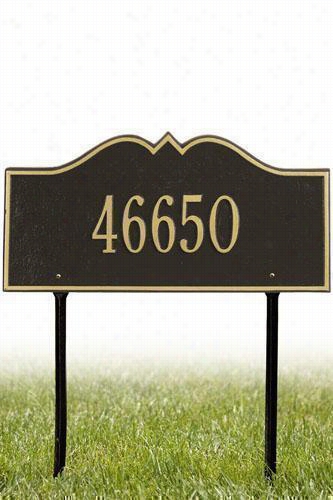 Hillsbro One-l Ine Estate Lawn Address Plaque - Estate/one Line, Coppe