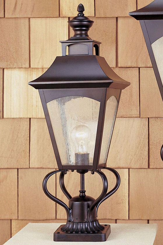 Hollington All-weather Outdoor Patio Lamp Post - One Light, Oil Rub Bronze