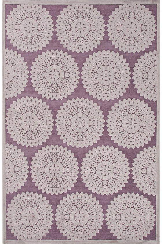 Isabell Aarea Rug - 7'6""x9'6"", Violet/grey