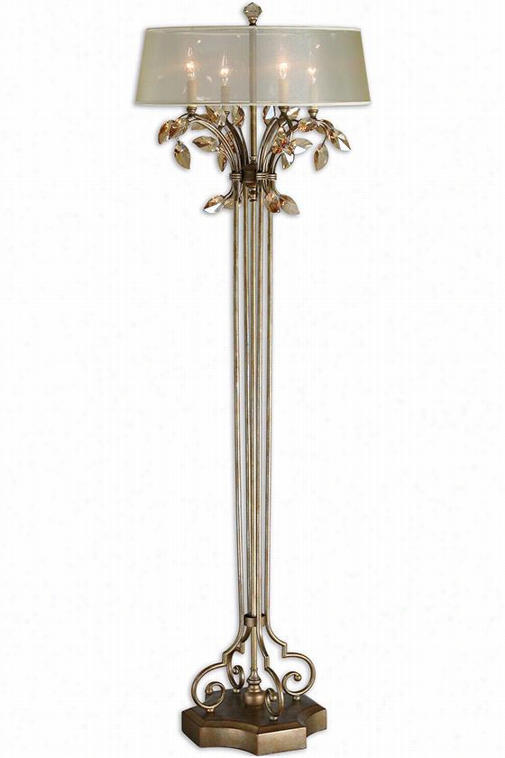 Julieta Floor Lamp - 65&uot;"hx20.75""diameter, Burnihed Gold